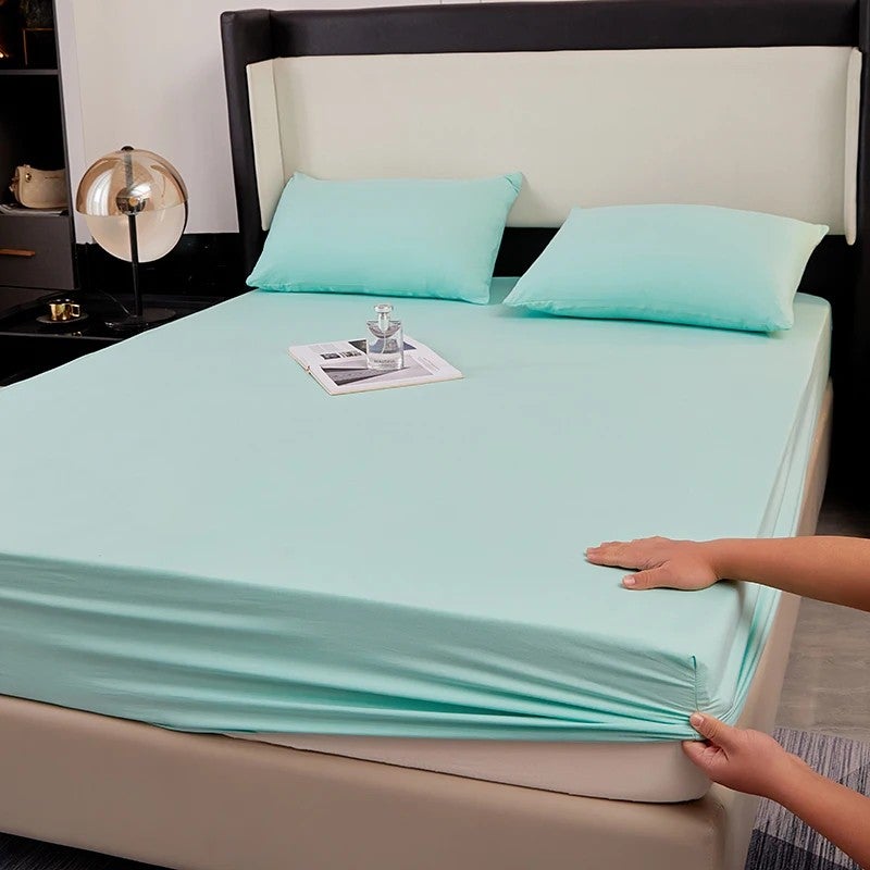 Bluejw Sunny Textile Skincare Cotton Fitted Sheets for Beds Waterproof Fitted Sheet - Image 1